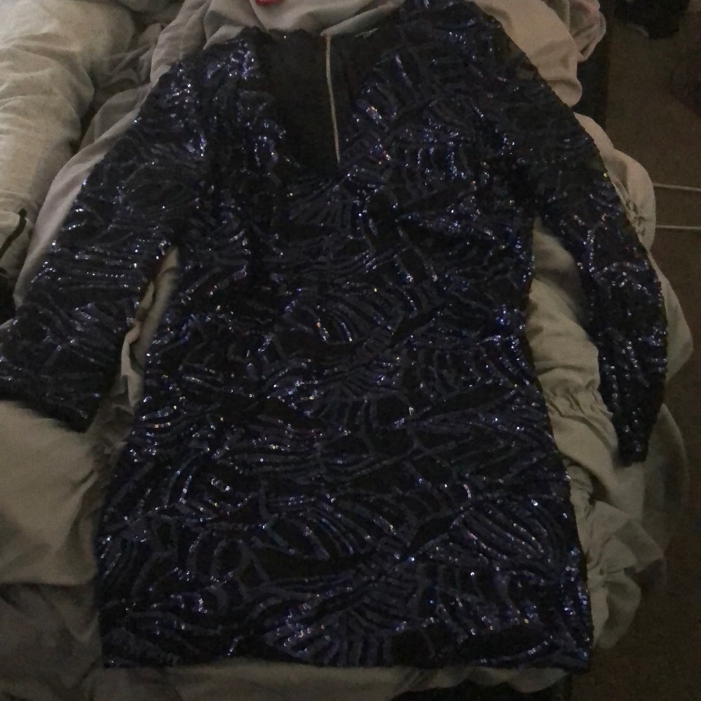 Fashionnova 1X navy blue dress